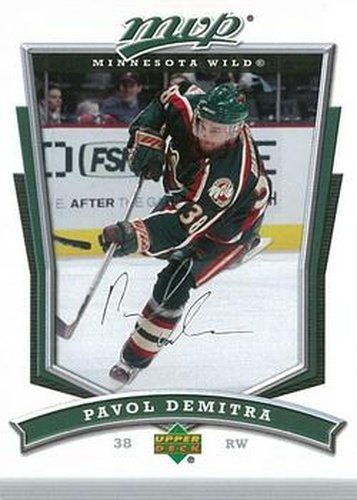 #291 Pavol Demitra - Minnesota Wild - 2007-08 Upper Deck MVP Hockey