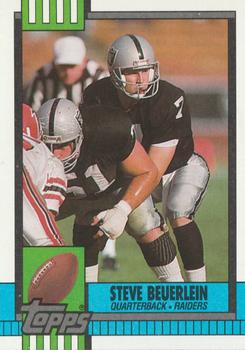 #291 Steve Beuerlein - Los Angeles Raiders - 1990 Topps Football