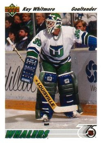 #291 Kay Whitmore - Hartford Whalers - 1991-92 Upper Deck Hockey