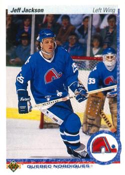 #291 Jeff Jackson - Quebec Nordiques - 1990-91 Upper Deck Hockey
