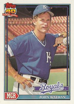 #291 John Wathan - Kansas City Royals - 1991 O-Pee-Chee Baseball
