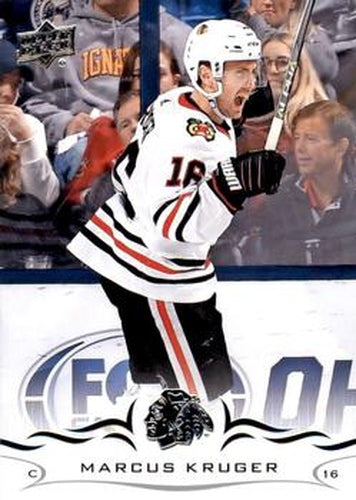 #291 Marcus Kruger - Chicago Blackhawks - 2018-19 Upper Deck Hockey