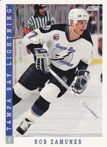 #291 Rob Zamuner - Tampa Bay Lightning - 1993-94 Score Canadian Hockey