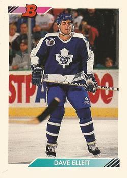 #291 Dave Ellett - Toronto Maple Leafs - 1992-93 Bowman Hockey