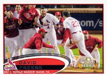 #291 David Freese - St. Louis Cardinals - 2012 Topps Baseball