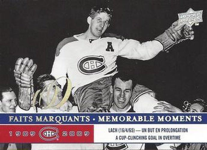 #291 Elmer Lach - Montreal Canadiens - 2008-09 Upper Deck Montreal Canadiens Centennial Hockey