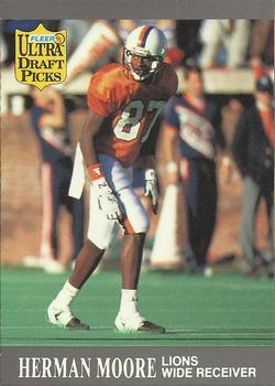 #291 Herman Moore - Detroit Lions - 1991 Ultra Football
