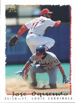 #291 Jose Oquendo - St. Louis Cardinals - 1995 Topps Baseball