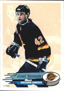 #291 Josef Beranek - Vancouver Canucks - 1995-96 Panini Hockey Stickers