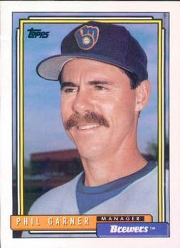 #291 Phil Garner - Milwaukee Brewers - 1992 Topps Baseball