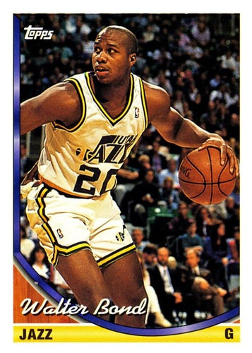 #291 Walter Bond - Utah Jazz - 1993-94 Topps Basketball