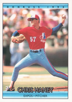 #291 Chris Haney - Montreal Expos - 1992 Donruss Baseball