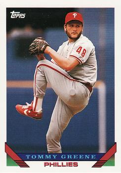 #291 Tommy Greene - Philadelphia Phillies - 1993 Topps Baseball