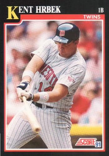 #292 Kent Hrbek - Minnesota Twins - 1991 Score Baseball