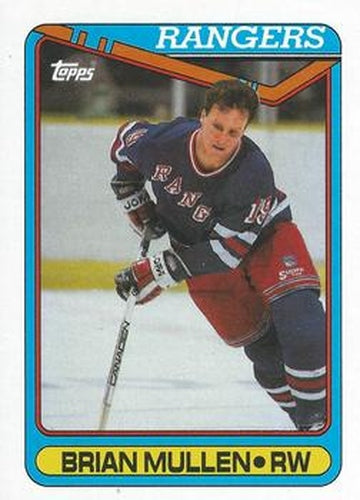 #292 Brian Mullen - New York Rangers - 1990-91 Topps Hockey