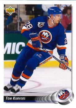 #292 Tom Kurvers - New York Islanders - 1992-93 Upper Deck Hockey