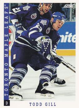#292 Todd Gill - Toronto Maple Leafs - 1993-94 Score Canadian Hockey