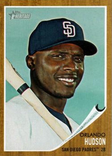 #292 Orlando Hudson - San Diego Padres - 2011 Topps Heritage Baseball