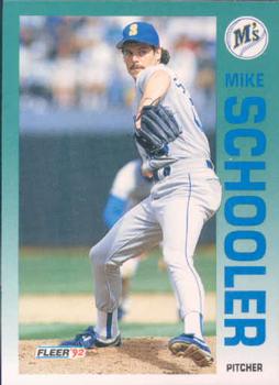 #292 Mike Schooler - Seattle Mariners - 1992 Fleer Baseball