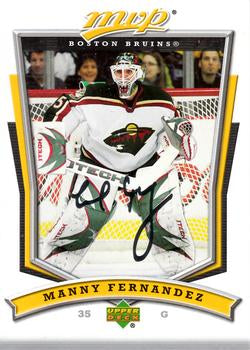 #292 Manny Fernandez - Boston Bruins - 2007-08 Upper Deck MVP Hockey