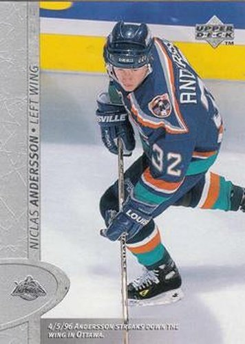 #292 Niklas Andersson - New York Islanders - 1996-97 Upper Deck Hockey