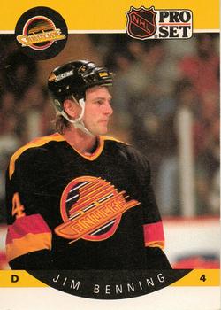 #292 Jim Benning - Vancouver Canucks - 1990-91 Pro Set Hockey
