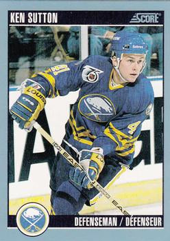 #292 Ken Sutton - Buffalo Sabres - 1992-93 Score Canadian Hockey