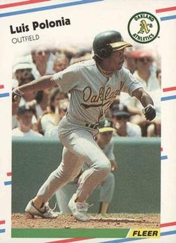 #292 Luis Polonia - Oakland Athletics - 1988 Fleer Baseball