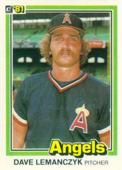 #292 Dave Lemanczyk - California Angels - 1981 Donruss Baseball