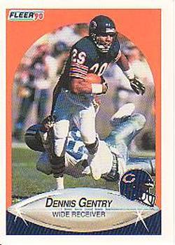 #292 Dennis Gentry - Chicago Bears - 1990 Fleer Football
