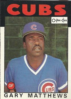 #292 Gary Matthews - Chicago Cubs - 1986 O-Pee-Chee Baseball