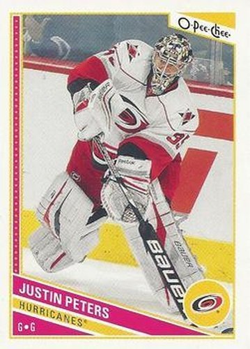 #292 Justin Peters - Carolina Hurricanes - 2013-14 O-Pee-Chee Hockey