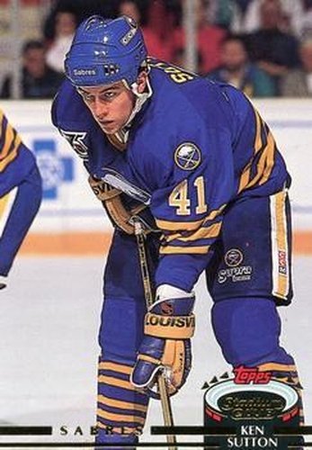 #292 Ken Sutton - Buffalo Sabres - 1992-93 Stadium Club Hockey
