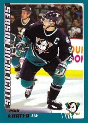 #292 Paul Kariya - Anaheim Mighty Ducks - 2003-04 O-Pee-Chee Hockey
