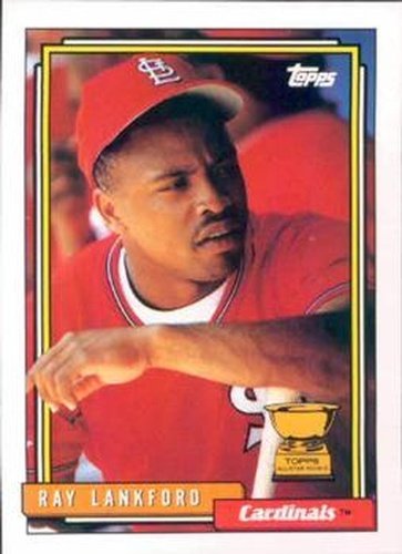 #292 Ray Lankford - St. Louis Cardinals - 1992 Topps Baseball