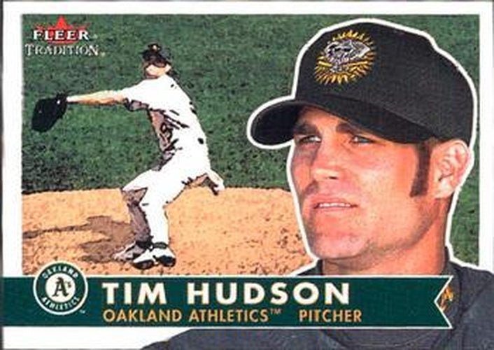 #292 Tim Hudson - Oakland Athletics - 2001 Fleer Tradition Baseball