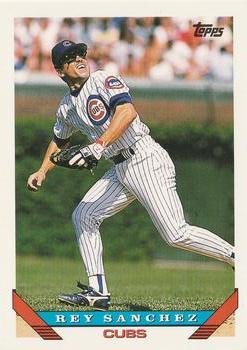 #292 Rey Sanchez - Chicago Cubs - 1993 Topps Baseball