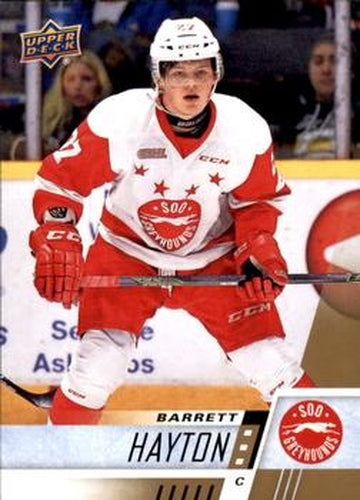 #292 Barrett Hayton - Sault Ste. Marie Greyhounds - 2017-18 Upper Deck CHL Hockey