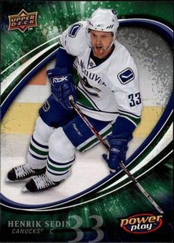 #292 Henrik Sedin - Vancouver Canucks - 2008-09 Upper Deck Power Play Box Set Hockey