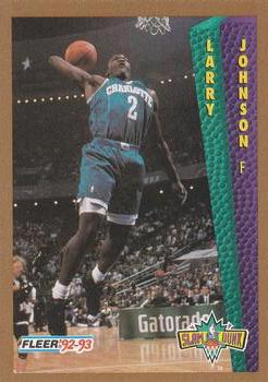 #292 Larry Johnson - Charlotte Hornets - 1992-93 Fleer Basketball