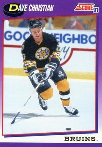 #292 Dave Christian - Boston Bruins - 1991-92 Score American Hockey