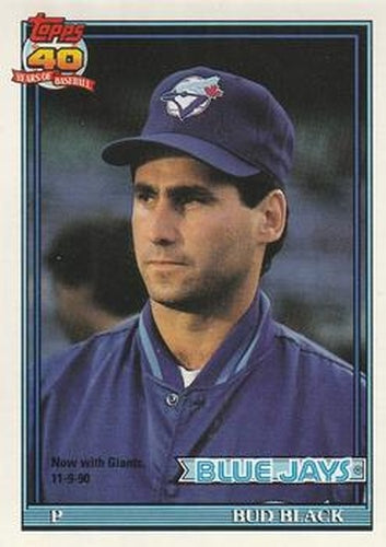 #292 Bud Black - Toronto Blue Jays - 1991 O-Pee-Chee Baseball
