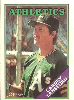 #292 Carney Lansford - Oakland Athletics - 1988 O-Pee-Chee Baseball