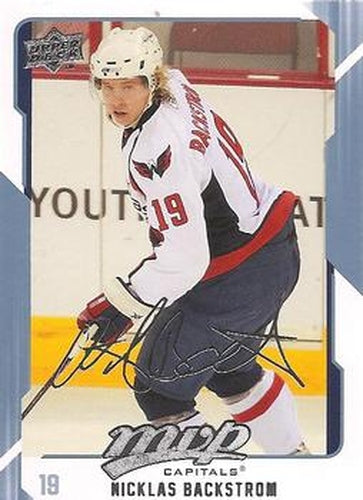 #292 Nicklas Backstrom - Washington Capitals - 2008-09 Upper Deck MVP Hockey