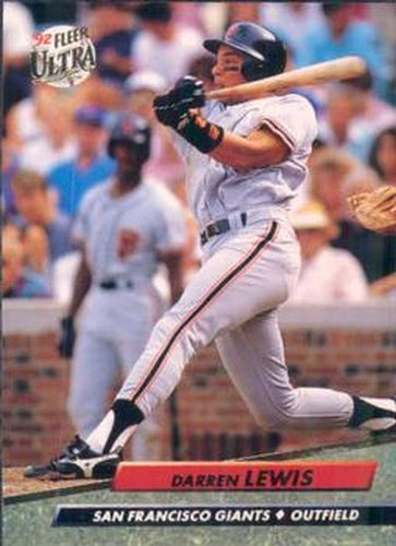 #292 Darren Lewis - San Francisco Giants - 1992 Ultra Baseball