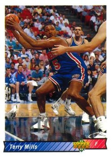 #292 Terry Mills - Detroit Pistons - 1992-93 Upper Deck Basketball