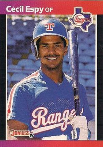 #292 Cecil Espy - Texas Rangers - 1989 Donruss Baseball