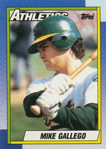 #293 Mike Gallego - Oakland Athletics - 1990 Topps Baseball