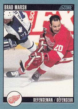 #293 Brad Marsh - Detroit Red Wings - 1992-93 Score Canadian Hockey