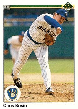 #293 Chris Bosio - Milwaukee Brewers - 1990 Upper Deck Baseball